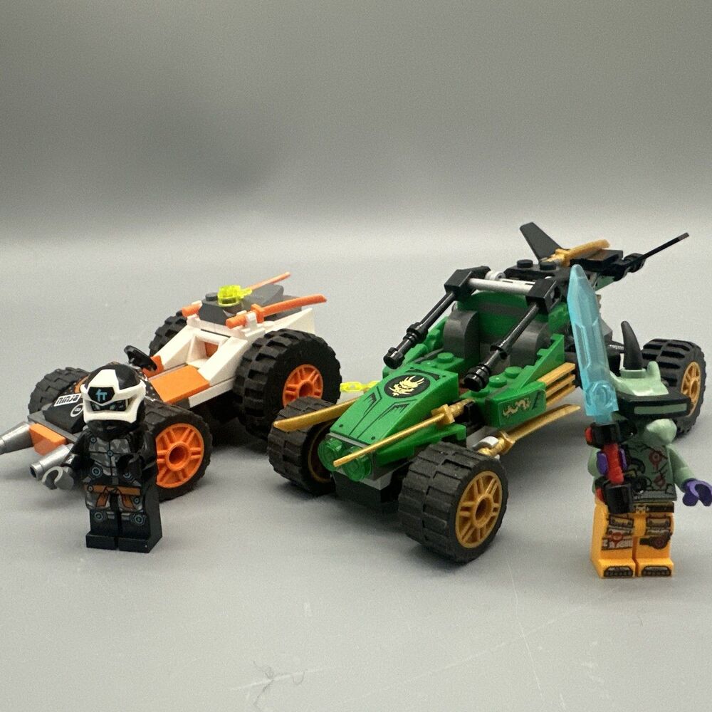 Lego Ninjago Racing Carts Lot (2) W/ Digi Cole & Prime Empire Hausner Minifigs